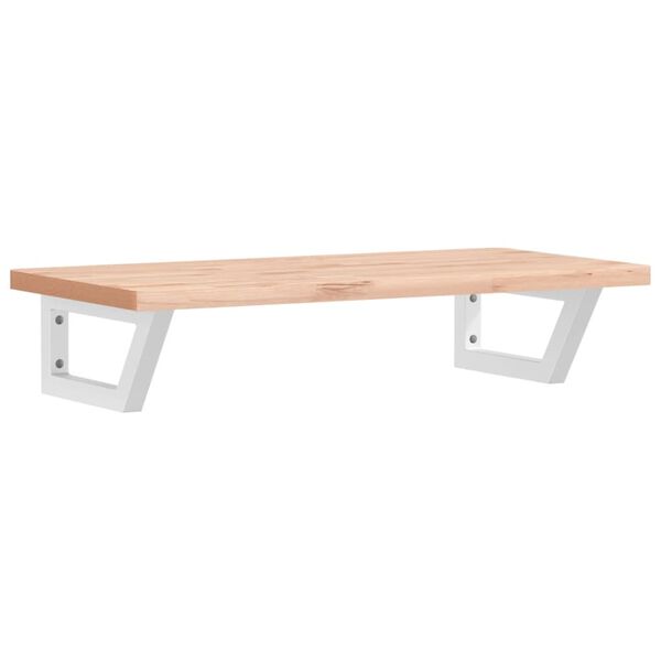 vidaXL &Eacute;tag&egrave;re de vasque murale acier et bois massif de h&ecirc;tre