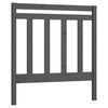 vidaXL T&ecirc;te de lit Gris 106x4x100 cm Bois massif de pin