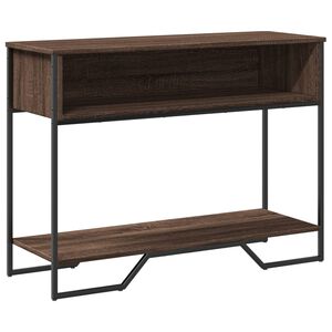vidaXL Table console ch&ecirc;ne marron 100x35x74,5 cm bois d'ing&eacute;nierie