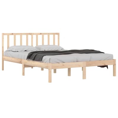 vidaXL Cadre de lit bois de pin massif 120x190 cm petit double