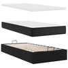 VidaXL Cadre de lit ottoman avec matelas noir 90x200 cm similicuir