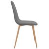 vidaXL Chaises &agrave; manger lot de 4 gris clair tissu