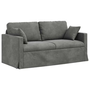 vidaXL Canap&eacute; Gris fonc&eacute; 158 x 78 x 80 cm Velours