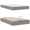 vidaXL Lit avec rangement et matelas Taupe 120 x 200 cm Polyester