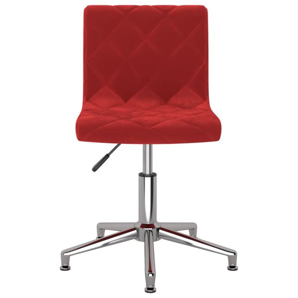 vidaXL Chaises &agrave; manger pivotantes lot de 4 rouge bordeaux velours