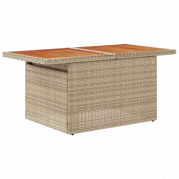 vidaXL Ensemble de canap&eacute; de jardin 9 pcs Beige Poly rotin