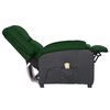 vidaXL Fauteuil de massage Vert foncé Similicuir et tissu