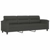 vidaXL Canap&eacute; &agrave; 3 places Gris fonc&eacute; 210 cm Tissu microfibre