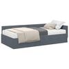 vidaXL Cadre de lit d'angle avec matelas 2 pc Gris fonc&eacute; 100 x 200 cm