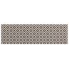 vidaXL Tapis de Cuisine Diamants gris et blancs 150 x 45 cm