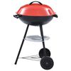 vidaXL Barbecue portable XXL au charbon avec roues 44 cm