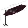 vidaXL Parasol de jardin &agrave; 4 niveaux m&acirc;t en aluminium rouge bordeaux