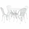 vidaXL Ensemble de salle &agrave; manger pour jardin 5 pc Blanc Aluminium
