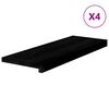 vidaXL Marches d'escalier 4 pcs brun-noir 70x25x2 cm ch&ecirc;ne massif