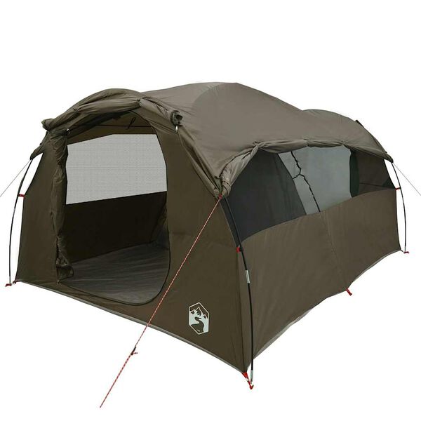 vidaXL Tente familiale tunnel 6 personnes marron imperméable