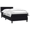 vidaXL Sommier &agrave; lattes de lit avec matelas noir 100x210 cm velours