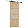 vidaXL Porte coulissante ORKDAL Naturel 83 x 211 cm Bois de pin massif