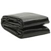 vidaXL Film solaire de piscine PE rectangulaire flottant 8x5 m Noir