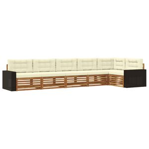 vidaXL Ensemble de canap&eacute;s d'ext&eacute;rieur 6 pcs Naturel et Cr&egrave;me
