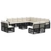 vidaXL Ensemble de canap&eacute; de jardin 14 pcs Noir polyrotin