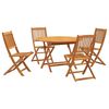 vidaXL Ensemble de salle &agrave; manger de jardin 5 pcs bois d'acacia solide