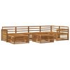 vidaXL Ensemble de canap&eacute;s d'ext&eacute;rieur 7 pc Naturel