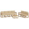 vidaXL Ensemble de canap&eacute;s d'ext&eacute;rieur 7 pc 7 place White and Beige