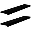 vidaXL Appuis de fen&ecirc;tre 2 pcs marron fonc&eacute; bois de ch&ecirc;ne massif