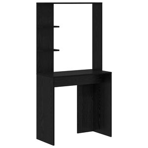 vidaXL Bureau Ch&ecirc;ne noir Bois d'ing&eacute;nierie 78,5 x 37 x 154,5 cm