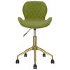 vidaXL Chaise pivotante de salle &agrave; manger Vert clair Velours