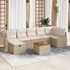 vidaXL Ensemble de canap&eacute; de jardin 8 pcs Beige Poly rotin