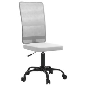 vidaXL Chaise de bureau r&eacute;glable en hauteur blanc tissu en maille