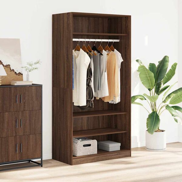 vidaXL Garde-robe ch&ecirc;ne marron 100x50x200 cm bois d'ing&eacute;nierie