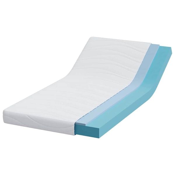 vidaXL Matelas Blanc 90 x 200 cm Tissu jacquard
