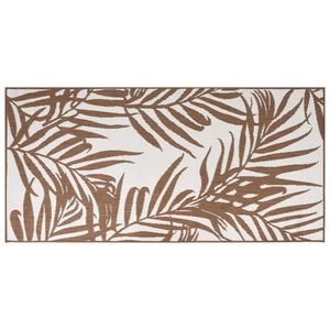 vidaXL Tapis d'ext&eacute;rieur marron et blanc 80x150 cm design r&eacute;versible