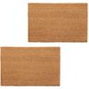 vidaXL Paillasson 2 pcs Fibre de coco 24 mm 40 x 60 cm Naturel