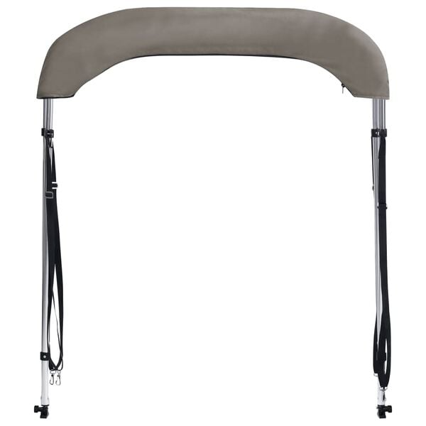 vidaXL Auvent bimini &agrave; 2 arceaux gris 180x130x110 cm