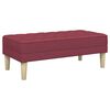 vidaXL banc avec coussin Bordeaux 113 x 57 x 39 cm tissu