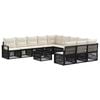 vidaXL Ensemble de canap&eacute; de jardin 12 pcs Noir polyrotin