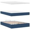 VidaXL Cadre de lit ottoman avec matelas bleu 140x200 cm tissu