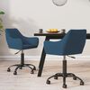 vidaXL Chaises pivotantes &agrave; manger lot de 2 bleu velours