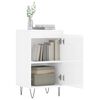 vidaXL Buffets 2 pcs blanc brillant 40x35x70 cm bois d'ingénierie