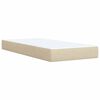 vidaXL Sommier &agrave; lattes de lit avec matelas Cr&egrave;me 100x200 cm Tissu