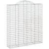 vidaXL Panier de gabions arqu&eacute; 200x50x220/240 cm Fer galvanis&eacute;
