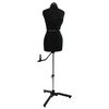 vidaXL Forme de Robe Ajustable F&eacute;minine Noir s Velours