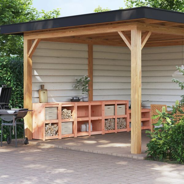 vidaXL Armoires de cuisine d'ext&eacute;rieur 4 pcs bois massif douglas