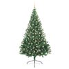 vidaXL Sapin de No&euml;l artificiel pr&eacute;-&eacute;clair&eacute; Vert 180 cm PVC