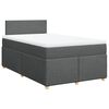 vidaXL Sommier &agrave; lattes de lit avec matelas gris fonc&eacute; 120x190cm tissu