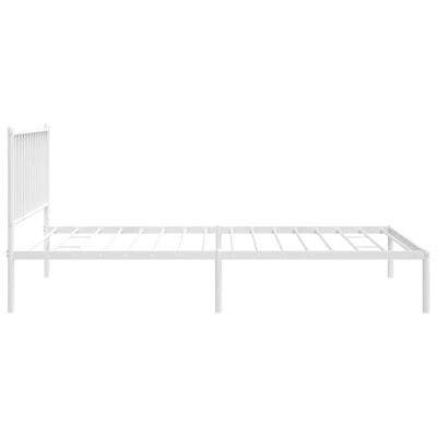 vidaXL Cadre de lit métal sans matelas et tête de lit blanc 100x200 cm