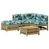 vidaXL Salon de jardin 5 pcs avec coussins bois de pin imprégné